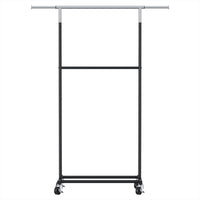 Artiss Clothes Rack Double Rod Airer Rail Coat Stand Adjustable Hanger