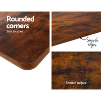 Standing Desk Motorised Sit Stand Desks Rustic Brown 140CM