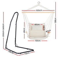 Gardeon Hammock Chair with Heavy Duty Steel Stand