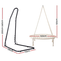 Gardeon Hammock Hanging Chair with Steel Stand