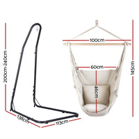 Gardeon Hammock Chair with Heavy Duty Steel Stand