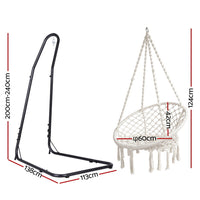 Gardeon Hammock Hanging Chair with Steel Stand