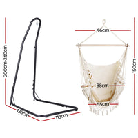 Gardeon Hammock Hanging Chair with Steel Stand