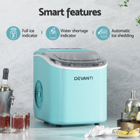 Devanti 12kg Ice Maker Machine w/Self Cleaning Green