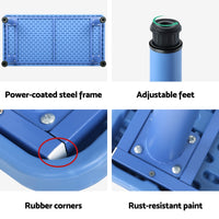 Keezi 5PCS Kids Table and Chairs Set Children Study Desk Furniture Plastic 4 Chairs