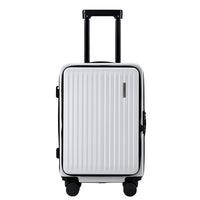 Wanderlite 20" Luggage Suitcase Front Pocket Travel Carry On Dual TSA White