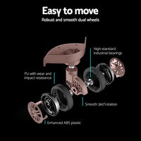 Wanderlite 3 Set Luggage 20-24-28 Inch Suitcase with TSA Lock Carry On Hard Shell Travel Luggage Organiser Case Pink