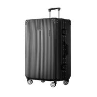 Wanderlite 28 Inch Luggage with TSA Lock Stainless�Steel�Wrapped�Corners Hard Shell Travel Suitcase Luggage Case Black