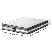 Giselle Bedding 30cm Mattress Gel Foam Pocket Spring Double