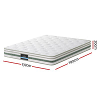 20cm Giselle Mattress Double Green Tea Mattresses