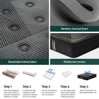 35cm Giselle Mattress Double Bed Bamboo Pocket Firm Foam