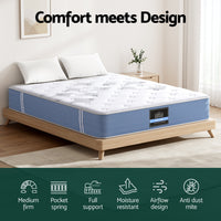 25cm Giselle Mattress King Bed Pocket Spring Mattresses