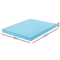 Giselle 12cm Memory Foam Mattress Topper Ventilated Cool Gel Bamboo Cover King