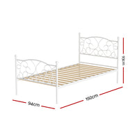 Bed Frame Single Size Metal Bed Frame GROA