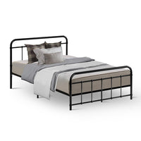Bed Frame Metal Bed Frame LEO - King Single(Black)
