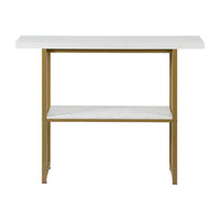 Artiss Console Table Marble Effect White&Gold