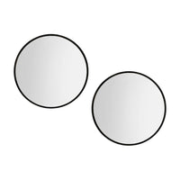 Embellir 2 Wall Mirror Makeup 60cm Home Decor Framed Mirrors Bathroom Round Black