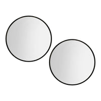 Embellir 2 Wall Mirror Makeup 80cm Home Decor Framed Mirrors Bathroom Round Black