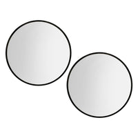 Embellir 2 Wall Mirror Makeup 90cm Home Decor Framed Mirrors Bathroom Round Black