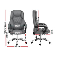 Executive Office Chair Recliner Grey