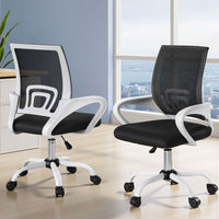Artiss 2x Office Chair Mesh Computer Gaming Desk Chairs Work Study Mid Back