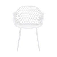 4PC Outdoor Dining Chairs PP Lounge Chair Patio Furniture Garden White