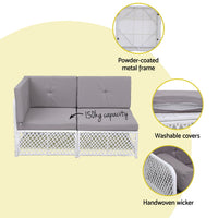 Gardeon 4 Seater Outdoor Sofa Set 5PCS Table Chair Set Garden Patio Furniture