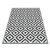 Gardeon Outdoor Rugs 120x180cm Large Carpet Reversible Area Mat PP Dual-Sided Patio Rug Cross