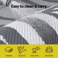 Gardeon Outdoor Rugs 152x244cm Large Carpet Reversible Area Mat PP Dual-Sided Patio Rug Leaf