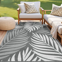 Gardeon Outdoor Rugs 152x244cm Large Carpet Reversible Area Mat PP Dual-Sided Patio Rug Leaf