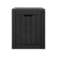 Outdoor Storage Box 118L Container Lockable Garden Toy Tool Shed Black