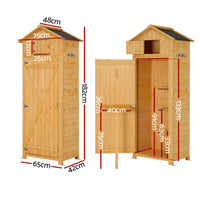 Gardeon Outdoor Storage Cabinet Cupboard Folding Table Tool Organizer Shed Adjustable