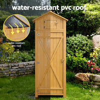 Gardeon Outdoor Storage Cabinet Cupboard Folding Table Tool Organizer Shed Adjustable