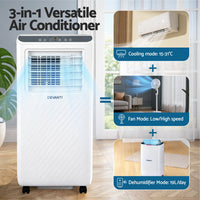 3-in-1 Devanti Portable Air Conditioner Dehumidifier Fan 7000BTU