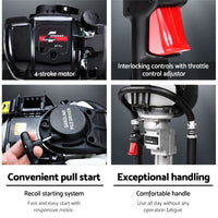 Giantz Petrol Post Driver 38CC 4-Stroke Rammer Pile Star Picket Fence Hole Black