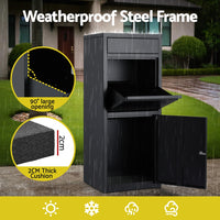 Gardeon Parcel Letterbox Drop Box Package Mailbox Black