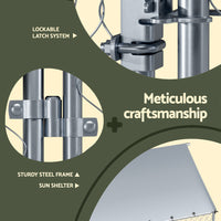 i.Pet Dog Kennel Large House XL Pet Run Cage Puppy Outdoor Enclosure 2Mx4M