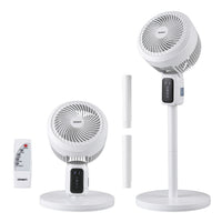Devanti Pedestal Fan W/ Remote 3 Speed 12H Timer Height Adjustable Cooling Fan
