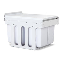 Cefito Pull Out Bin Kitchen Double Basket 2X15L White