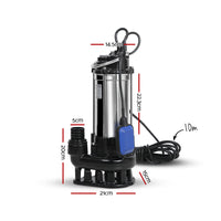 Giantz 2000W Submersible Dirty Water Pump Bore Tank Well Steel Automatic