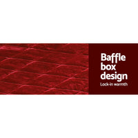 Giselle Bedding Faux Mink Quilt Burgundy Super King