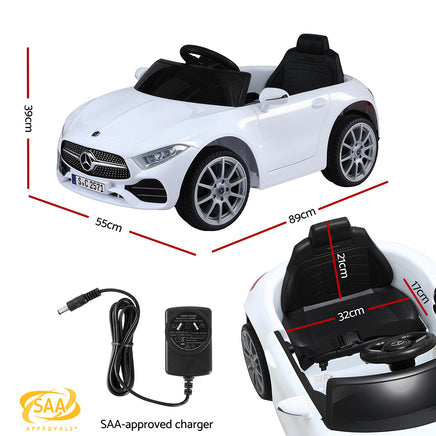 Kids Electric Ride On Car Licensed Outdoor Toys Cars Music Remote White