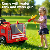 Rigo Kids Ride On Car Electric Fire Engine Fighting Truck with Water Gun Music
