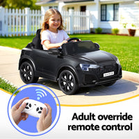 Kids Ride On Car Licensed RSQ8 Electric Toy Black Remote 12V Cars Black