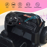Rigo Kids Ride On Car Electric Toys Cars Headlight Music Remote Control Black