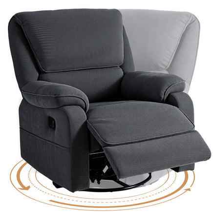 Artiss Rocking Recliner Chair 360 Swivel Massage Heated Reclining Chairs