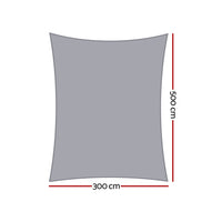 Waterproof Shade Sail Shade cloth 220GSM Canopy 3x5m