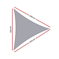 Waterproof Shade Sail Shade cloth Triangle Canopy 220GSM 4x4x4m