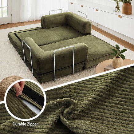 Artiss Convertible Folding Sofa Bed Green