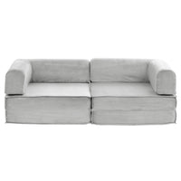 Artiss Convertible Folding Sofa Bed Grey